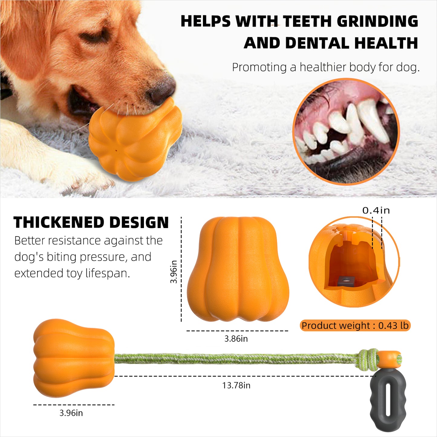 Outdoor Fetch Pumpkin Pet Toy