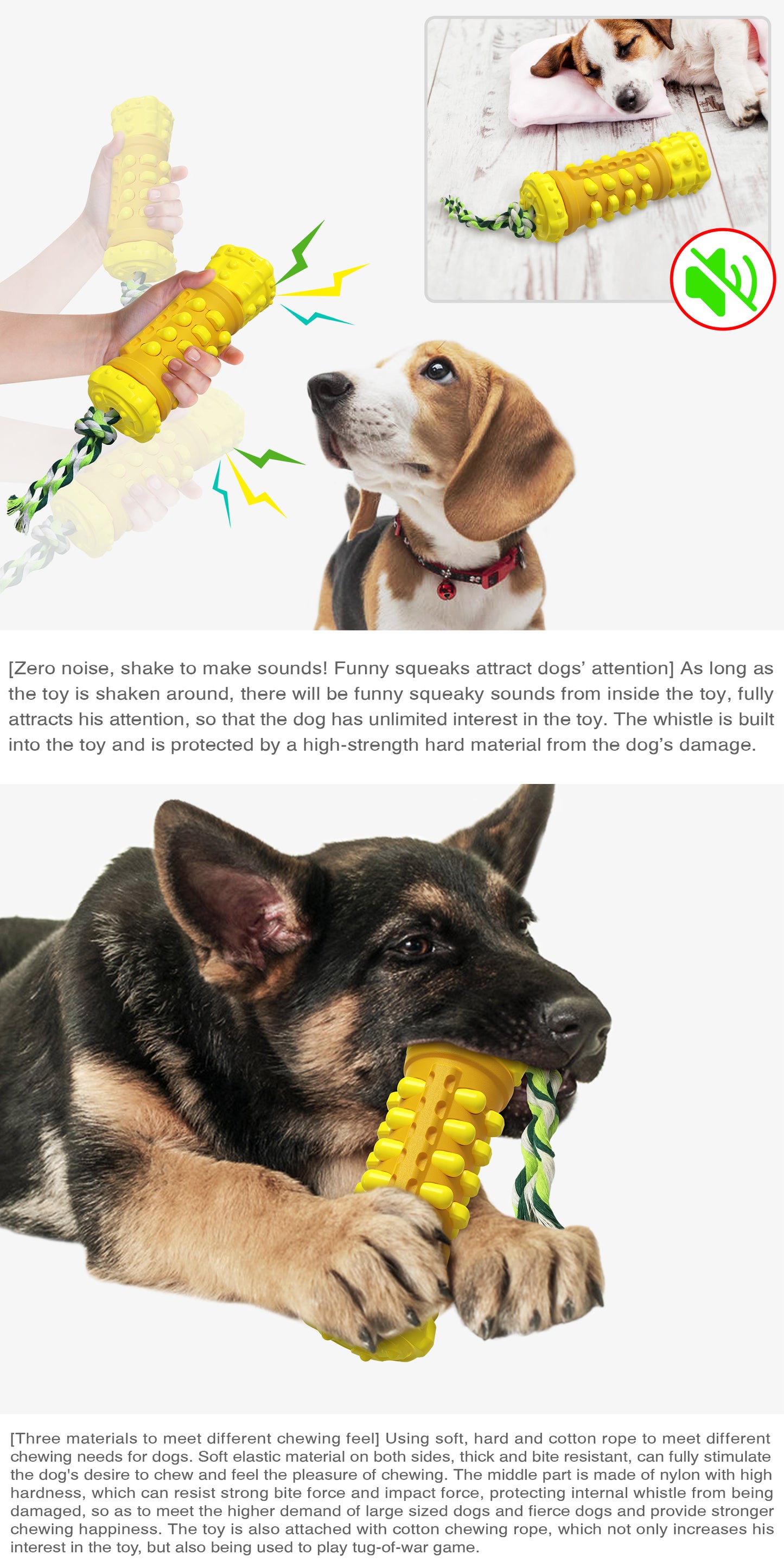 Squeaky Chew Stick Toy For Dog